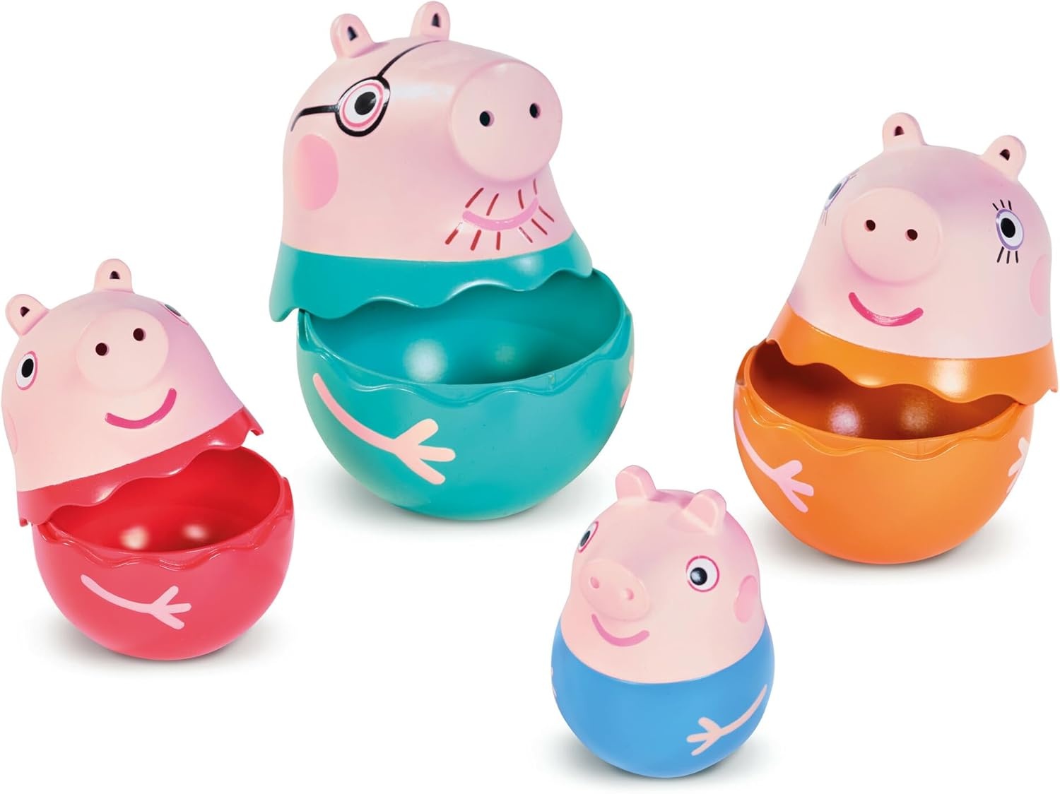 image:imageTOMY Toomies Grow with Peppa Pig  Peppas Activity House  Kids Activity Center with Sensory Shape Sorting and Color Matching Games  Includes 4 Peppa Pig Family Textured Blocks  18 Months and UpPeppas Nesting Family