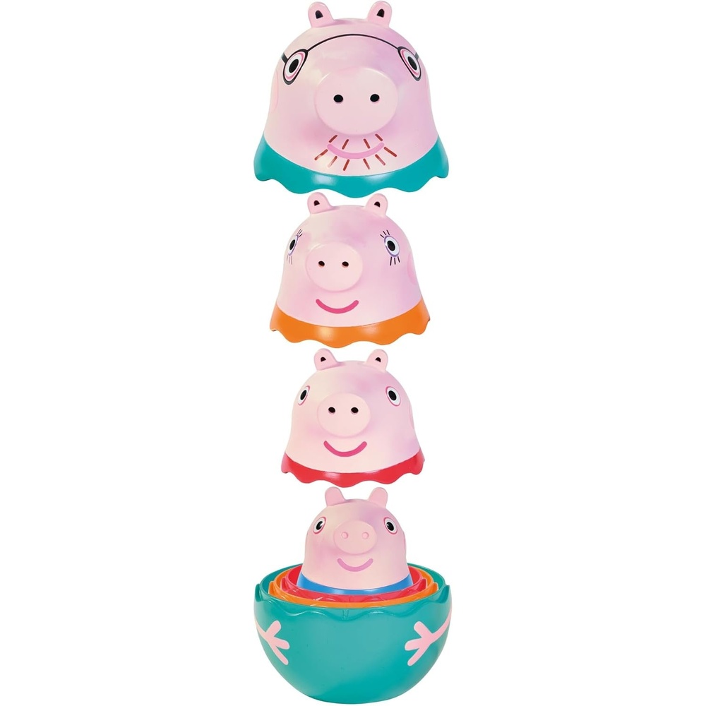 image:imageTOMY Toomies Grow with Peppa Pig  Peppas Activity House  Kids Activity Center with Sensory Shape Sorting and Color Matching Games  Includes 4 Peppa Pig Family Textured Blocks  18 Months and UpPeppas Nesting Family