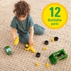image:imageBUILDABUDDY Take Apart Toys  John Deere Skid Steer  Includes Kids Ratchet Tool  2in1 Toddler Building Toys with Free Rolling Wheels  13 Pieces  Ages 18 Months and UpSkid Steer