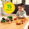 image:imageBuildABuddy Stackers Farm Playset  15Piece Farm Toy Set with Horses Farmer and Spinning MerryGoRound  Officially Licensed John Deere Toys  Stacking Toys for Toddlers Ages 18 Months and Up