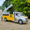 image:imageERTL Prestige Collection 150 John Deere Construction Kenworth Service Truck  DieCast Replica with Steerable Wheels Opening Hood Detailed Interior amp Movable Crane