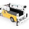 image:imageERTL Prestige Collection 150 John Deere Construction Kenworth Service Truck  DieCast Replica with Steerable Wheels Opening Hood Detailed Interior amp Movable Crane