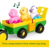 image:imageJohn Deere Animal Sounds Wagon Ride Musical Tractor Toy  Musical Toddler Toys  Includes Farmer Figure Tractor and 3 Farm Animals  Easter Basket Stuffers for Toddler  Ages 12 Months and Up