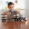 image:imageTOMY Freightliner 122SD Logging Truck Toy  132 Scale  Includes Toy Truck Trailer and 3 Logs  Construction Truck Toys  Ages 3 Years and Up