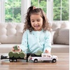 image:imageTOMY John Deere Ford Pickup with Gooseneck Trailer with Bales amp Bale Holder White Green Unisex Children