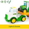 image:imageTOMY John Deere Lights amp Sounds Farmin Friends Hauling Set  Includes Toy Truck and Backhoe Tractor Toy for Indoor and Outdoor Play  Preschool Toys Ages 18 Months and Up