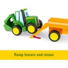 image:imageTOMY John Deere Lights amp Sounds Farmin Friends Hauling Set  Includes Toy Truck and Backhoe Tractor Toy for Indoor and Outdoor Play  Preschool Toys Ages 18 Months and Up