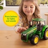 image:imageTOMY John Deere Lights amp Sounds Tractor Toy  FreeRolling Wheels and Realistic Electronic Lights and Engine Sounds  Indoor or Outdoor Play  Kids Summer Toys  Ages 3