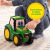 image:imageTOMY John Deere Lights n Sounds Johnny Tractor  Light Up Tractor Toy with Sound Effects and FreeRolling Wheels  Officially Licensed John Deere Product  Indoor Outdoor Toy  Ages 18 Months and Up