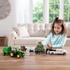 image:imageTOMY John Deere Round Bale Haying Set  132 Scale  Includes John Deere 7R Tractor 569 Round Baler and 381G Skid Steer Toy  Construction and Farm Toys  Ages 3 Years and Up