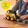 image:imageTOMY John Deere Skid Steer Farm Set  116 Scale  Officially Licensed  Skid Steer with Lights and Sounds Interchangeable Bucket and Fork Hay Bales Steer and Fence indoor outdoor play
