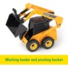 image:imageTOMY John Deere Skid Steer Farm Set  116 Scale  Officially Licensed  Skid Steer with Lights and Sounds Interchangeable Bucket and Fork Hay Bales Steer and Fence indoor outdoor play