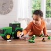image:imageTOMY John Deere Tractor Toys  Value Set and Carrying Case  Portable TractorShaped Carrying Case with 10 Compartments  Farm Toys  18 Count  3 Years and UpVehicle Toy Set