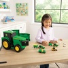 image:imageTOMY John Deere Tractor Toys  Value Set and Carrying Case  Portable TractorShaped Carrying Case with 10 Compartments  Farm Toys  18 Count  3 Years and UpVehicle Toy Set