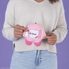 image:imageTOMY Mofulatto  Kirby Plush Coin Pouch  Zippered Plush Purse with Retractable Clip  Includes Clear ID Window  Kirby Merch and Accessories  6 Inch  Ages 14 Years and Up