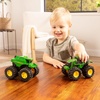 image:imageTOMY Monster Treads Monster Truck Toys  John Deere Tractor and Combine 2Pack with Lights and Sounds  John Deere Toys with Durable Bouncy Tires  2 Count  Ages 3 Years and Up