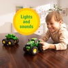 image:imageTOMY Monster Treads Monster Truck Toys  John Deere Tractor and Combine 2Pack with Lights and Sounds  John Deere Toys with Durable Bouncy Tires  2 Count  Ages 3 Years and Up