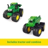 image:imageTOMY Monster Treads Monster Truck Toys  John Deere Tractor and Combine 2Pack with Lights and Sounds  John Deere Toys with Durable Bouncy Tires  2 Count  Ages 3 Years and Up