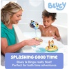 image:imageTOMY Toomies Bluey Bath Toys  Blueys Family Pourers  Includes Chilli Bandit Bingo and Bluey Figures  Nesting and Stacking Cups for Bath Beach or Pool  4 Count  Ages 18 Months and UpSplash Float Combo