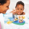 image:imageTOMY Toomies Bluey Bath Toys  Blueys Family Pourers  Includes Chilli Bandit Bingo and Bluey Figures  Nesting and Stacking Cups for Bath Beach or Pool  4 Count  Ages 18 Months and UpPull and Go Canoe