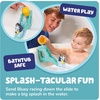 image:imageTOMY Toomies Blueys Water Slide  Includes Water Slide with Suction Cup Clip On Bucket and Bluey Figure  Interactive Toddler Bath Toys  Ages 18 Months and Up
