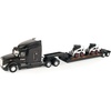 image:imageERTL 132 Big Roads Peterbilt 579 with Lowboy Trailer and 2 DieCast Bobcat S450 Skidloaders 47368
