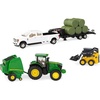 image:imageTOMY John Deere Round Bale Haying Set  132 Scale  Includes John Deere 7R Tractor 569 Round Baler and 381G Skid Steer Toy  Construction and Farm Toys  Ages 3 Years and Up