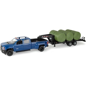 image:imageBig Farm Chevy Pickup Truck Toy with Lights and Sounds 116 Scale  Includes Trailer Toy and Opening Tailgate  Construction Truck Toys for Indoor and Outdoor Play  Ages 3 Years and Up
