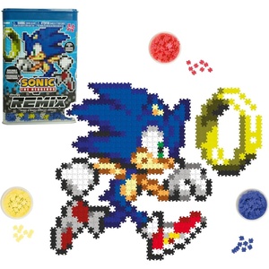 image:imageJixelz Remix Sonic the Hedgehog Craft Kit  Sonic and Ring  No Heat or Glue Required  Gaming Room Decor and Video Game Collectibles  1200 Pieces  Ages 8 Years and UpSonic and Ring