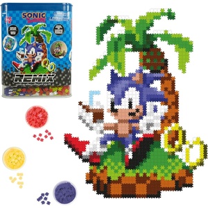 image:imageJixelz Remix Sonic the Hedgehog Craft Kit  Sonic and Ring  No Heat or Glue Required  Gaming Room Decor and Video Game Collectibles  1200 Pieces  Ages 8 Years and UpChillin Sonic