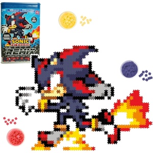 image:imageJixelz Remix Sonic the Hedgehog Craft Kit  Sonic and Ring  No Heat or Glue Required  Gaming Room Decor and Video Game Collectibles  1200 Pieces  Ages 8 Years and UpRunning Shadow