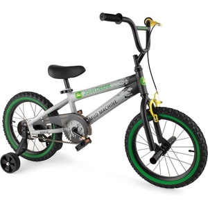 image:imageJohn Deere Mud Machine Kids Bicycle with Removable Training Wheels  16 Boys Bike  Ages 4 and Up  Removable Training Wheels and BMX Stunt Tubes