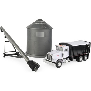 image:imageTOMY Big Farm Grain Harvesting Set and Peterbilt 367 Straight Truck  132 Scale  Includes Grain Box Grain Bin and Auger  Farm Toys  Toddler Toys and Collectibles Ages 3 Years and Up