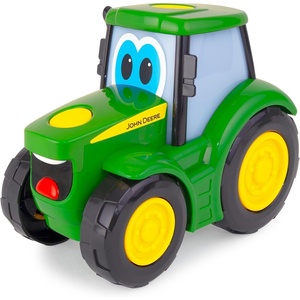 image:imageTOMY John Deere Lights n Sounds Johnny Tractor  Light Up Tractor Toy with Sound Effects and FreeRolling Wheels  Officially Licensed John Deere Product  Indoor Outdoor Toy  Ages 18 Months and Up