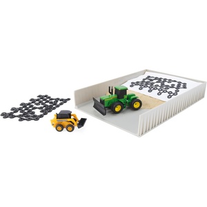 image:imageTOMY John Deere Silage Bunker Playset  164 Scale  Includes Officially Licensed John Deere Tractor and Skid Steer Toy  Kids Construction Toys for Indoor or Outdoor Play  Ages 3 Years and Up