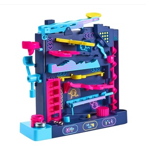 image:imageTOMY Screwball Scramble Level Up Marble Maze  Vertical BeatTheClock Marble Run Game  Skill amp Dexterity Challenge  14 Players  Ages 5Screwball Scramble Level Up