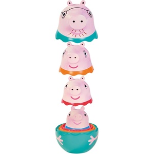 image:imageTOMY Toomies Grow with Peppa Pig  Peppas Activity House  Kids Activity Center with Sensory Shape Sorting and Color Matching Games  Includes 4 Peppa Pig Family Textured Blocks  18 Months and UpPeppas Nesting Family