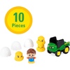 image:imageBuildABuddy Stackers Farm Playset  10Piece John Deere Chick Toy Set with Chicks Eggshells Farmer and Gator  Officially Licensed John Deere Toys  Toddler Stacking Toys  Ages 18 Months and Up