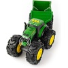 image:imageTOMY Monster Treads  John Deere Tractor Toy and Wagon  Includes Lights Sounds and Monster Truck Tires  John Deere Farm Toys  Ages 3 Years and UpTractor and Wagon