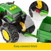 image:imageTOMY Monster Treads  John Deere Tractor Toy and Wagon  Includes Lights Sounds and Monster Truck Tires  John Deere Farm Toys  Ages 3 Years and UpTractor and Wagon