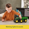 image:imageTOMY Monster Treads  John Deere Tractor Toy and Wagon  Includes Lights Sounds and Monster Truck Tires  John Deere Farm Toys  Ages 3 Years and UpTractor and Wagon